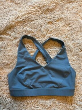 Lululemon Slate Blue criss cross sports bra